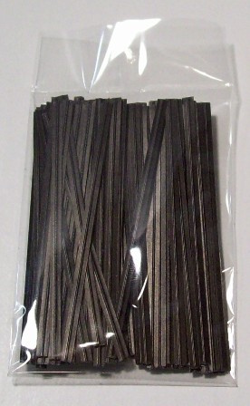 BLACK 4 Inch Twistie Bag Ties (Qty 100)